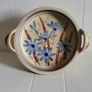 Vintage TENH pottery double handled plate